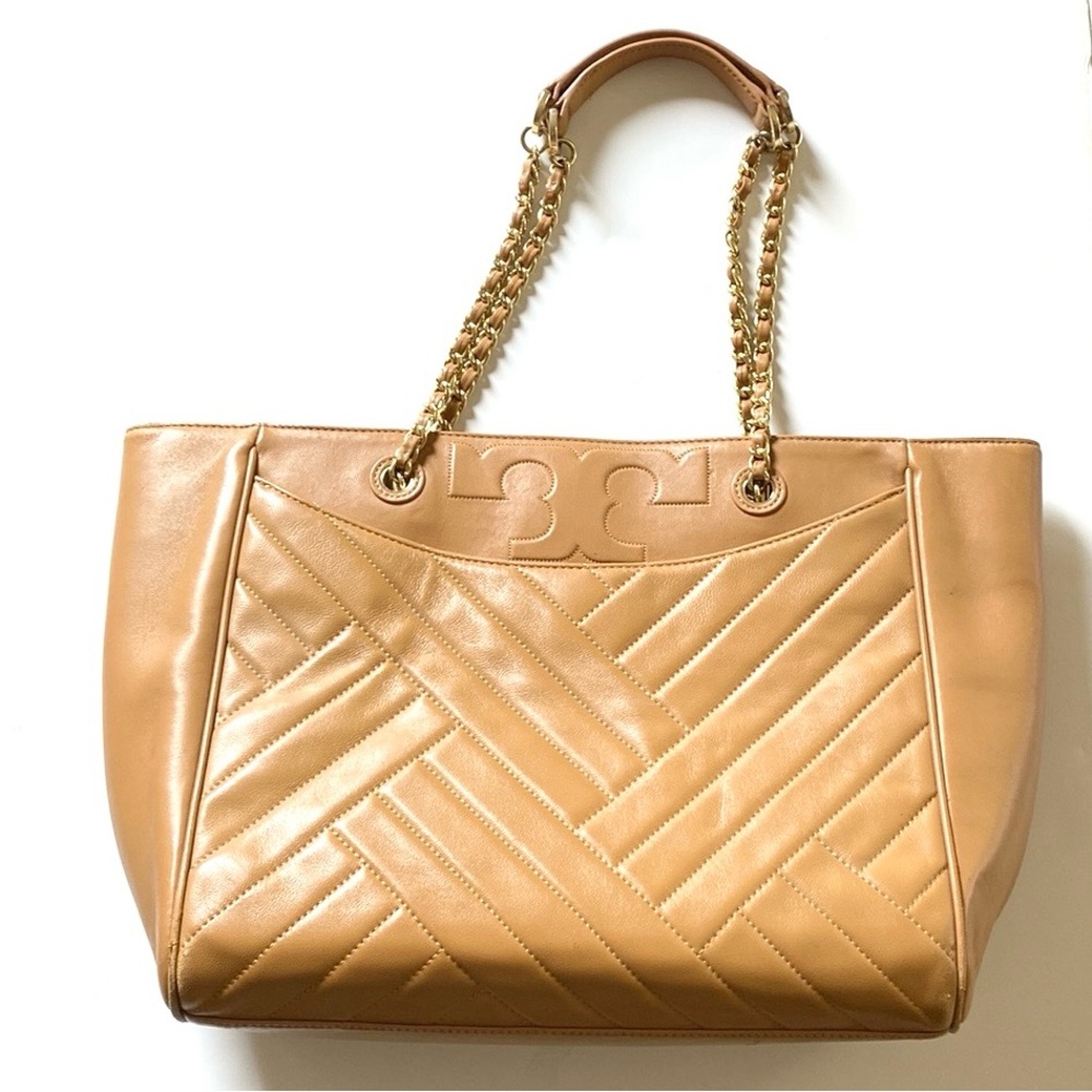 Tory Burch Alexa Quilted Leather Tote Purse